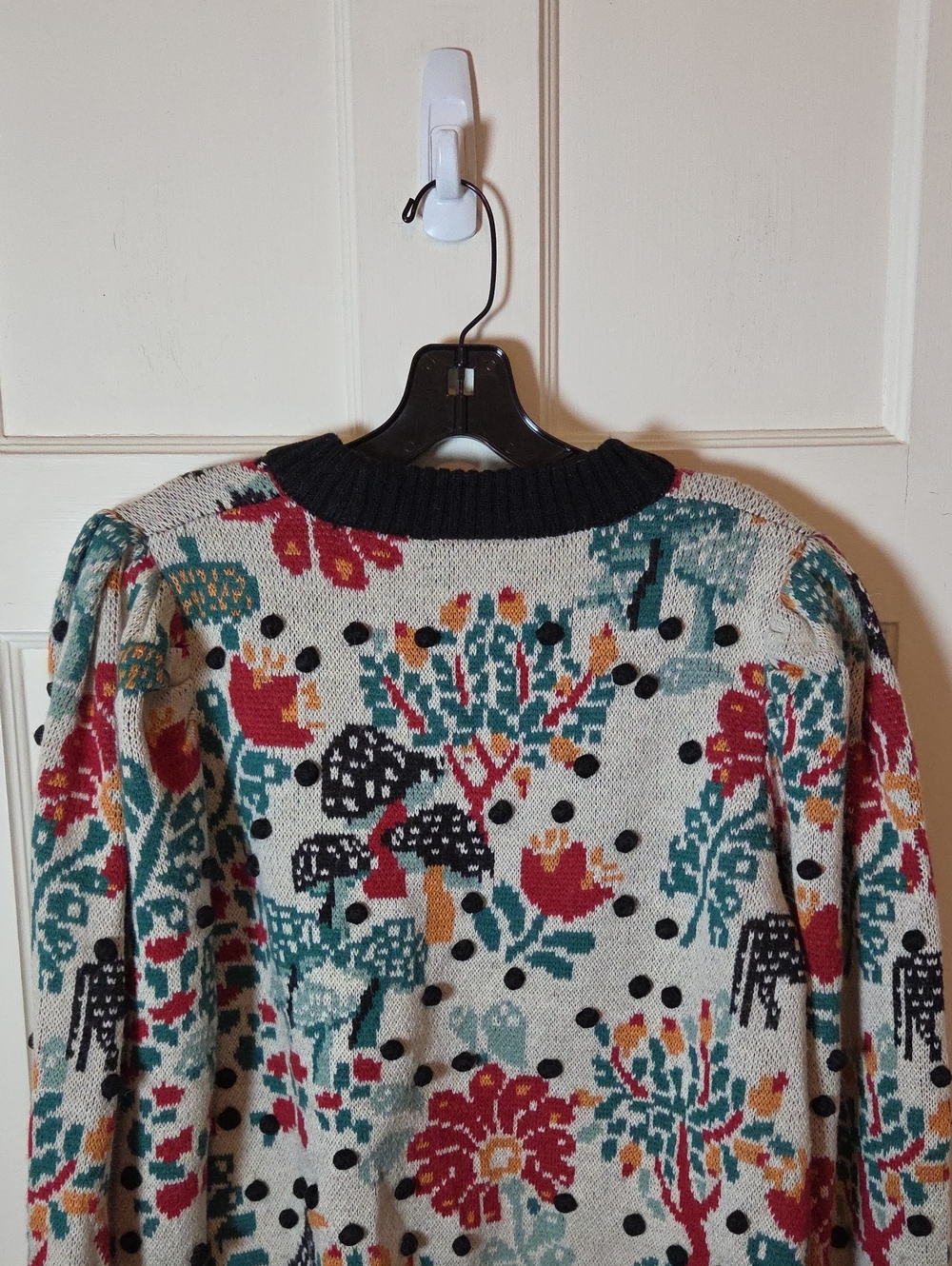 FARM RIO MUSHROOM FOREST SWEATER Puffed Sleeve Size Large - Picture 15 of 16